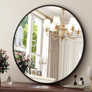 lot 90 image: Brushed Nickel 30 x 36 Rounded Rectangle Mirror