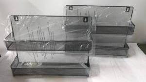 lot 118 image: Set of 2 Metal Mesh Organizers
