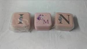 lot 129 image: Set of 3 Pink Fabric Jewelry Boxes with Unicorn Design and Dividers