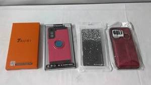 lot 132 image: Collection of 3 Phone Cases - Pink, Glitter, and Wallet Style