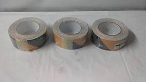 lot 138 image: Set of 3 New Caution Tape Rolls - Yellow and Black