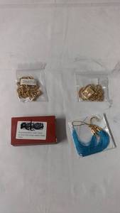 lot 143 image: Set of 2 Necklaces and 2 Vintage Jewelry Pieces with Blue Crystal Tassels