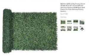 lot 169 image: Bybeton Artificial Ivy Privacy Fence Screen - 50 Sq. Ft. UV Protected Wall Planter