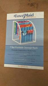 lot 177 image: TowelMaid 7 Bar Poolside Storage Rack - New