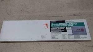 lot 188 image: Adjustable Decorative Shelf Kit - 45 lb Capacity
