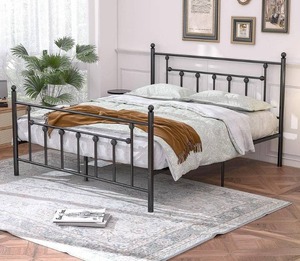 lot 23 image: Metal Bed Frame for Queen Mattress with Original Instruction Manual
