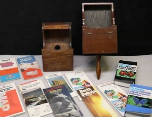 Antique Ballot Box, Vintage Road Maps Standard Dakota Minneapolis, Audubon Society books Etc