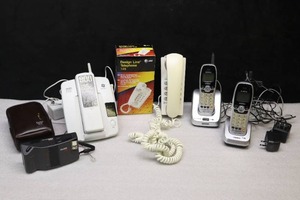 Vintage Kodak Camera, Push Button Phone, Cordless Phone Set Etc