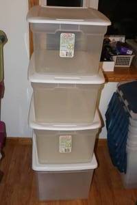 (4) Storage TotesSterilite 58-Qt