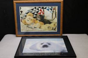 Wall ArtBob Talbot Save Us Seal Print, Grandmas Treasures Cat Print By Lesley Harrison