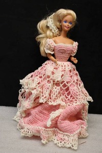 Vintage Barbie Doll wHand Crocheted Gown