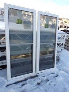 lot 46 image: Pair of  Vinyl Windows 27 x 65