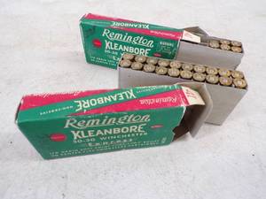 lot 21 image: Vintage 2 Boxes of Remington Kleenbore 30-30 Winchester 26 Shells