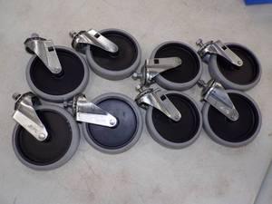 lot 65 image: 8 Fautless Brand 5 Swivel casters Heay duty and non marring