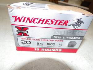 lot 79 image: 15 Rounds of 20 Gauge  2 34 Rifled Slug