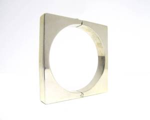 Excellent Large Heavy Sterling Silver Square Bracelet