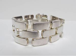 Beautiful Heavy Thick Italian Sterling Silver Bracelet