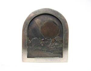 Excellent Sterling Silver Modernist Window &amp Sky Scenic Brooch Pendant by Marcin Zaremski