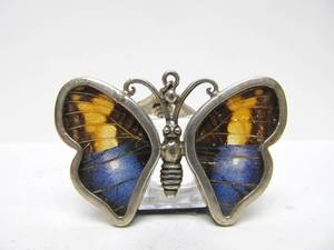 Sterling Silver &amp Genuine Butterfly Wing Pendant