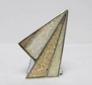 Signed Vintage Mid Century Southwestern Navajo Sterling Silver &amp Inlaid Stone Brooch Pendant by Jack Woolsey