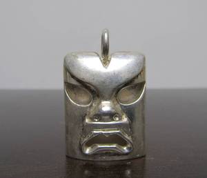 Very Cool Vintage Sterling HeadMask Pendant