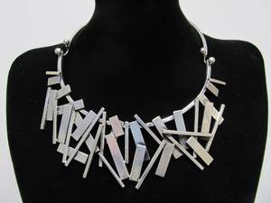 Wonderful Large Signed Vintage Heavy Sterling Silver Necklace by Aaron Rubenstein