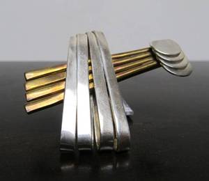 Large Signed vintage Modernist Sterling Silver Brooch - Signed PA - Dated 1982