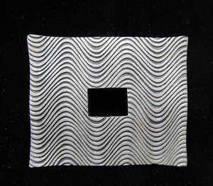 Larger Signed Vintage Modernist Wavy Sterling Silver Brooch by Jan Suchodolski