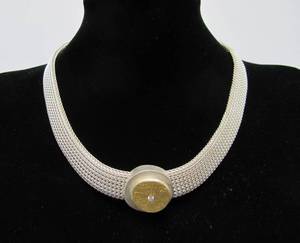 Stunning Quality Heavy Signed Elegant Braided Sterling Silver Necklace&nbsp