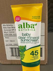 1.6 - Alba Botanica Baby Clear Mineral Sunscreen SPF 45 - 6 Pack