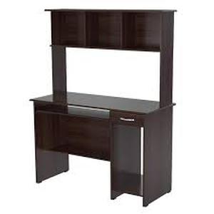 Inval 47.24 in. Espresso Wengue Rectangular 1 -Drawer Computer Desk with Keyboard Tray Customer Returns See Pictures