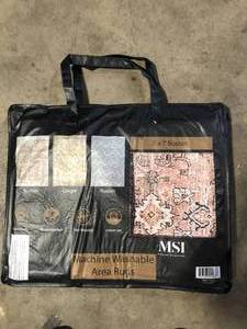 MSI Machine Washable Area Rug   Customer Returns See Pictures