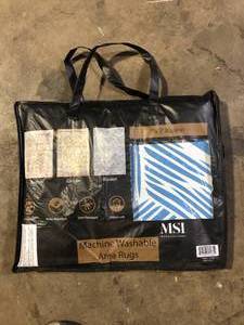 MSI Machine Washable Area Rug  Customer Returns See Pictures