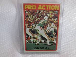 1972 Topps Bob Griese Pro Action Ca...