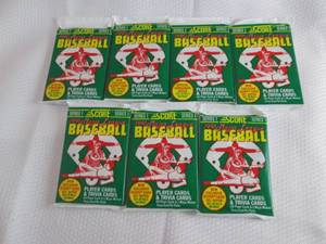 7 1991 Score Baseball Packs...