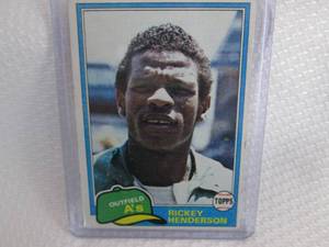 1981 Topps Rickey Henderson Card...