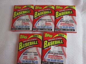1991 Topps Baseball Packs...
