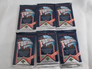 6 1991 Upper Deck Football Packs...