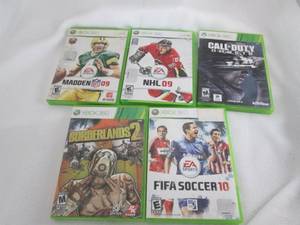5 XBox 360 Video Games...