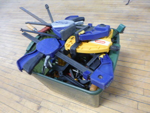 lot 26 image: Tote of Assorted Clamps