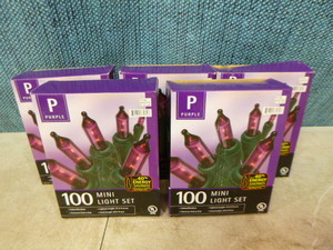 lot 81 image: 5 Boxes of Purple Mini Light Sets