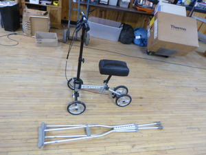 lot 121 image: Knee Walker and Crutches