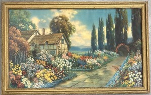 lot 162 image: R. Atkinson Fox An Old Fashioned Garden Print - 1920s
