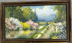 lot 64 image: R. Atkinson Fox Garden of Contentment Print