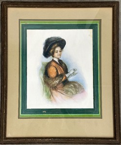 lot 106 image: Vintage Framed Portrait Print