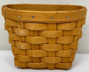 lot 158 image: Longaberger Basket - Very Small Hanging Basket with Liner - 2000