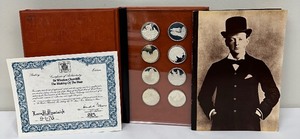 lot 4 image: Sir Winston Churchill The Making of the Man Sterling Silver Proof Medals Collection-Sept 1, 1976 by American Express Company