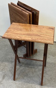 lot 149F image: Wood TV Trays - Set of Four