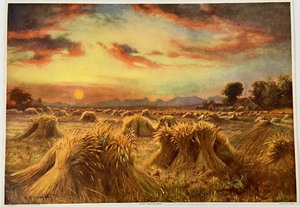 lot 94 image: R. Atkinson Fox After the Harvest Print
