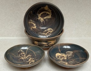 lot 63D image: Beautiful Artesian Pottery Bowls - Set of Four
